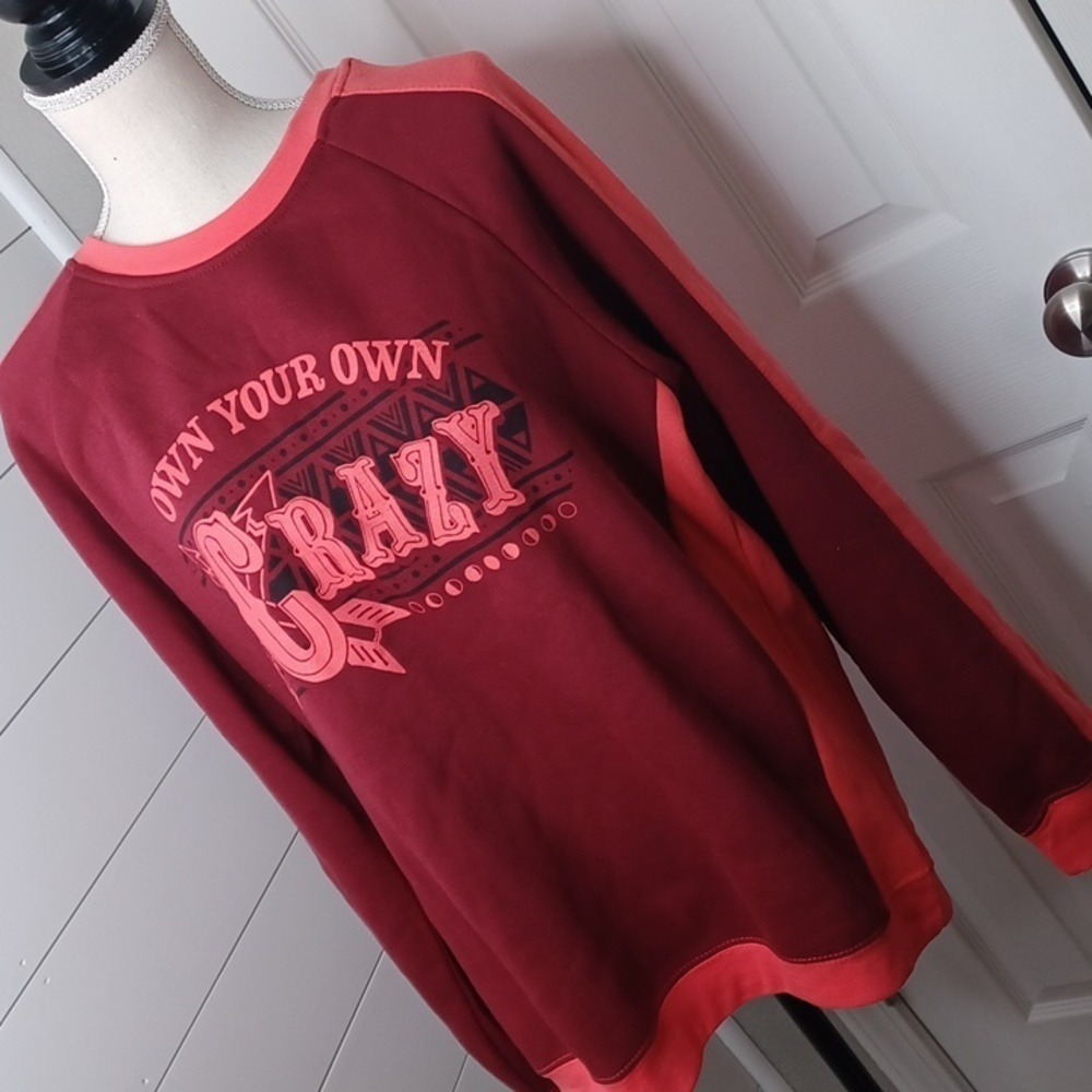 Own Your Own Crazy Fleece Sweatshirt Size Medium